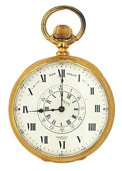 Montre à ancre avec indication du temps dans...