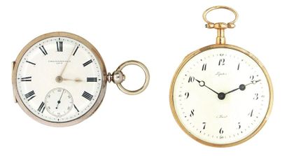 Montre à ancre en argent signée 'London Patent...