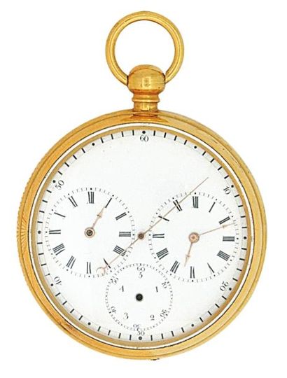 Mouvement d'une montre à ancre à double fuseau...