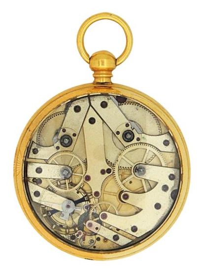 Mouvement d'une montre à ancre à double fuseau...
