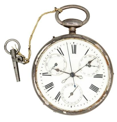 Montre à duplex avec calendrier, réserve...