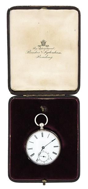 Montre à ancre en argent signée 'Sellar Reading'...