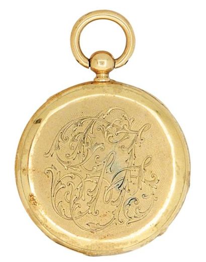Montre à ancre en or signée 'J. F. Bautte...