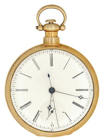 Montre en argent à duplex Jacot avec trotteuse...