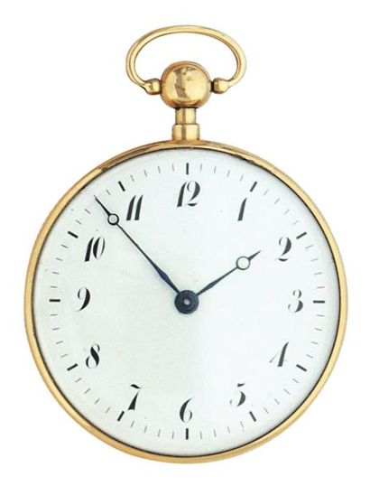 Montre à ancre en or à répétition des quarts...