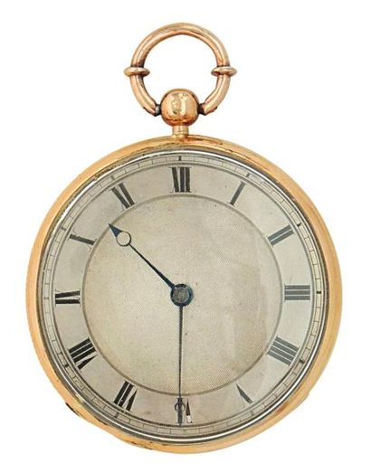 Montre à cylindre en or signée 'Ch[arle]s...