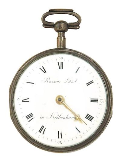 Montre squelette en argent signée 'Rasmus...