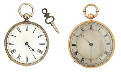 Montre duplex en argent signée 'Ja[me]s Mottley...