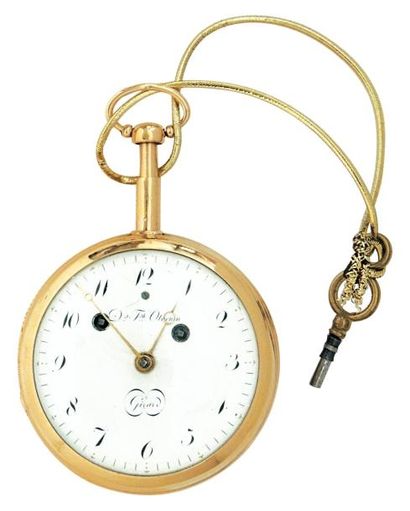 Montre à virgule en or à sonnerie au passage...