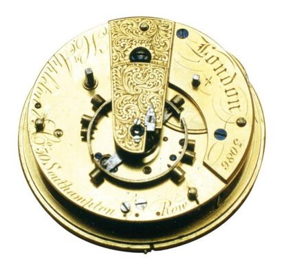 Montre à détente en argent signée 'Henry...