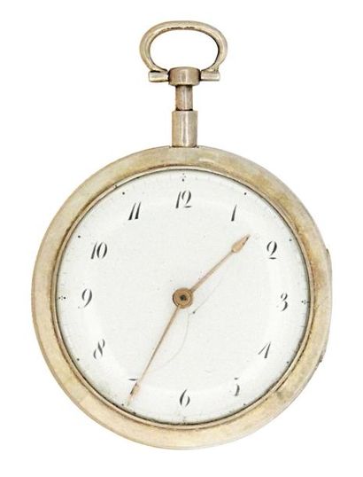 Montre à cylindre en argent signée 'Godemars...