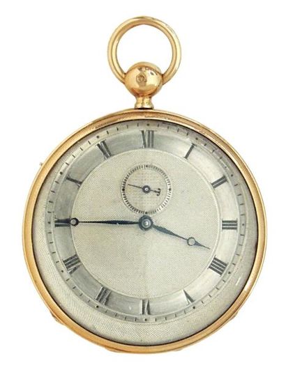 Montre à cylindre en or à répétition des...