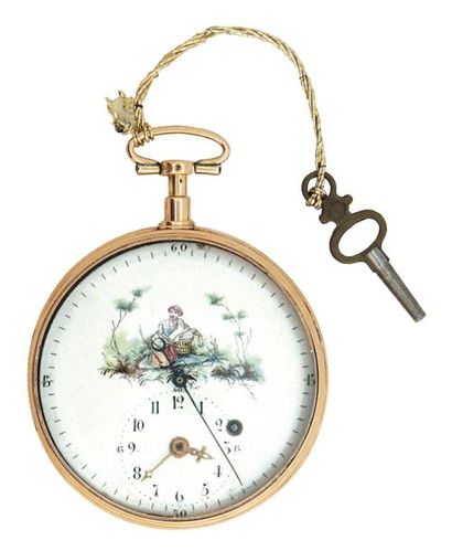 Montre à seconde morte en or, vers 1790....