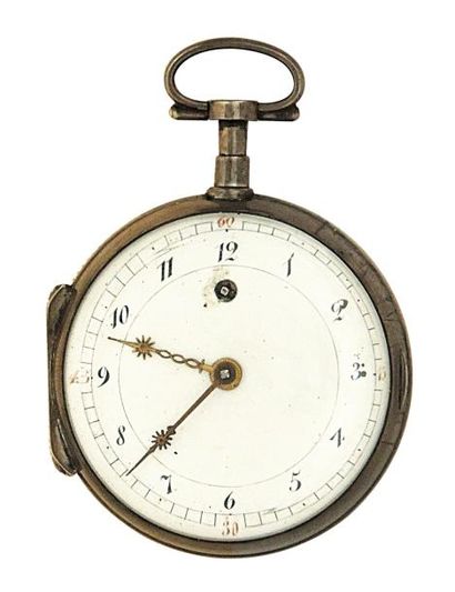 Montre à cylindre en argent avec mouvement...