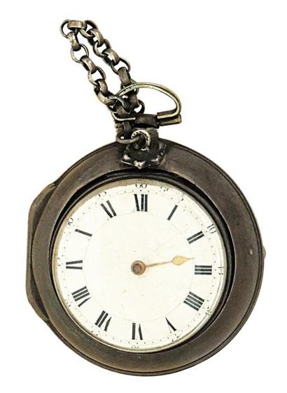 Montre à cylindre en argent signée 'Josias...