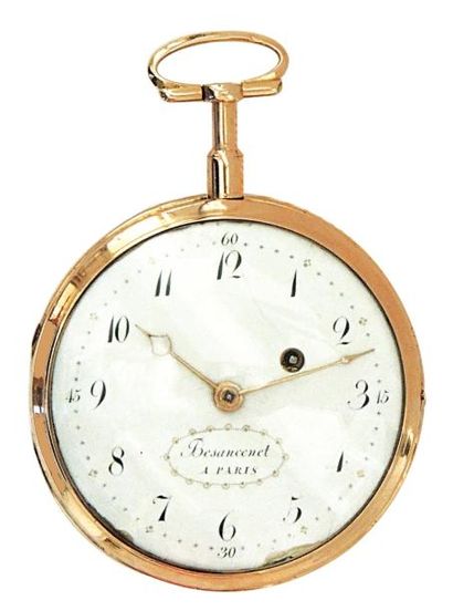 Montre à verge à répétition des quarts signée...