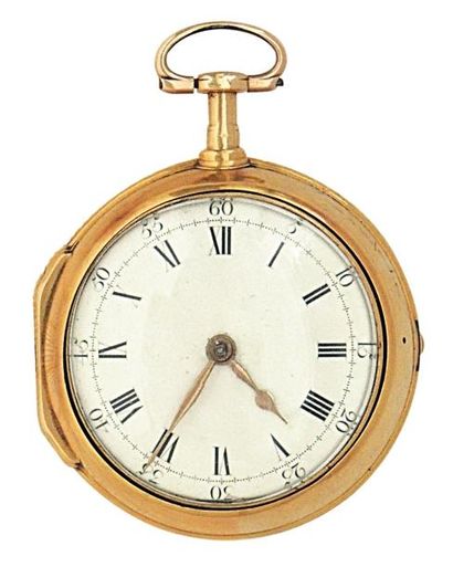 Montre à cylindre en or signée 'St[ephen]...