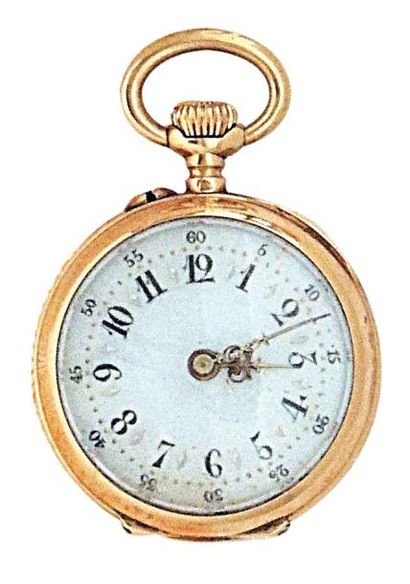 Montre à verge émaillée signée 'Jaques Castanier...