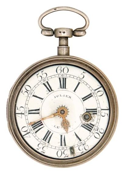 Montre à verge signée 'Julien Le Roy à Paris...