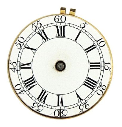 Mouvement d'une montre à cylindre signée...