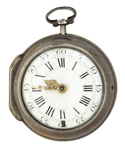 Montre à verge en argent marquée 'Graham...