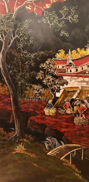 Vietnam, 20th century,



Large lacquer panel...