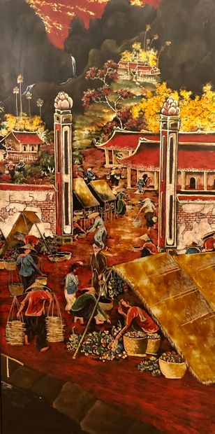 Vietnam, 20th century,



Large lacquer panel...