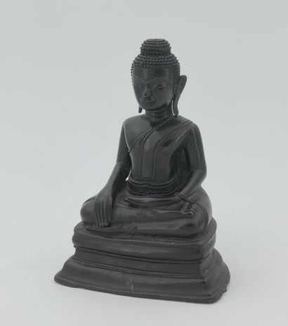 Bronze subject with brown patina, representing...