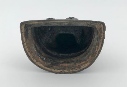 Bronze subject with brown patina, representing...