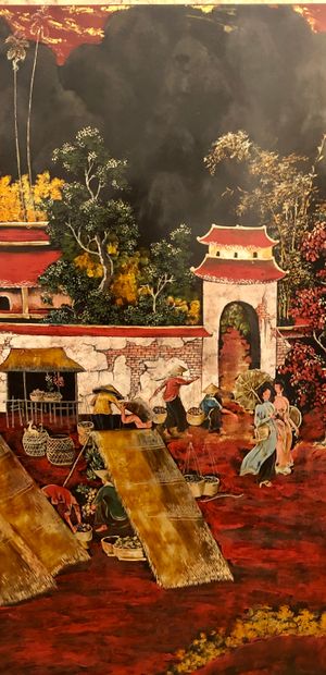 Vietnam, 20th century,



Large lacquer panel...