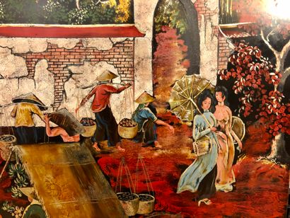 Vietnam, 20th century,



Large lacquer panel...