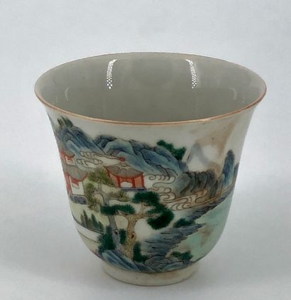 Small bowl, porcelain enamels of the pink...