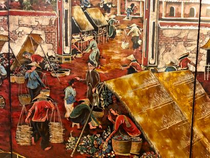 Vietnam, 20th century,



Large lacquer panel...