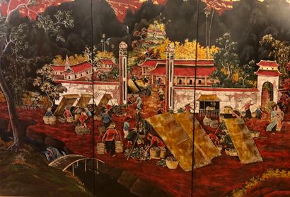 Vietnam, 20th century,



Large lacquer panel...