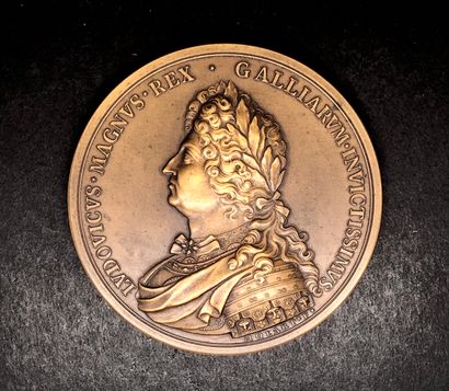 Louis XIV
Médaille en bronze d'après MOLART...
