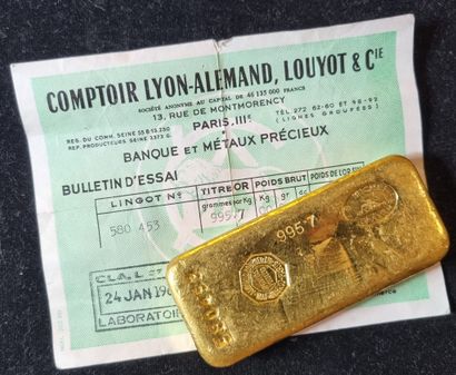 Lingot d'or n°580453, Affineur Alemand-Louyot...