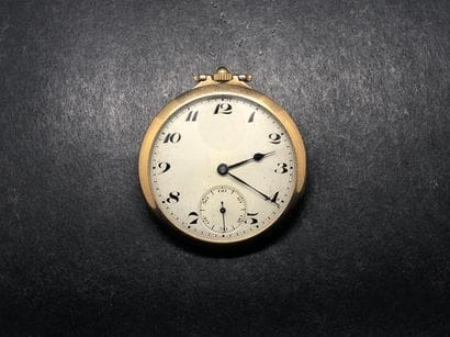 Montre de gousset, le boîtier en métal doré,...