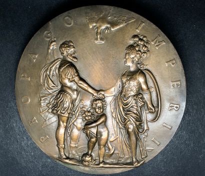 Henri IV et Marie de Medicis au revers/ Naissance...