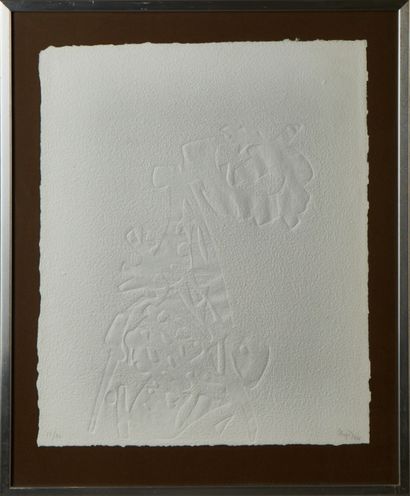 Composition en blanc
Papier estampé, signé...