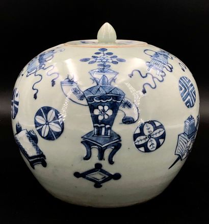 Chine, fin XIXe siècle
Pot à gingembre couvert...