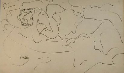 Philippe DEVE (1937-2012)
Femme allongée
Estampe,...