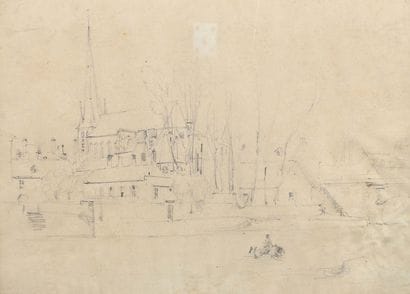 Attribué à Vincent COURDOUAN (1810-1893)
Cathédrale...