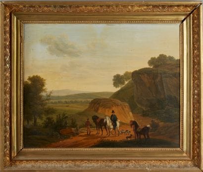 Ecole allemande du XIXème siècle
Cavaliers...