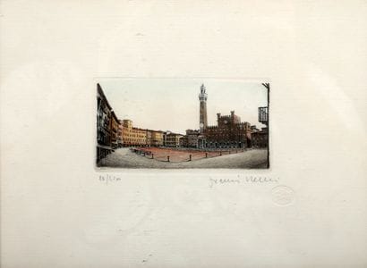 Place en Italie
Petite eau-forte signée dans...