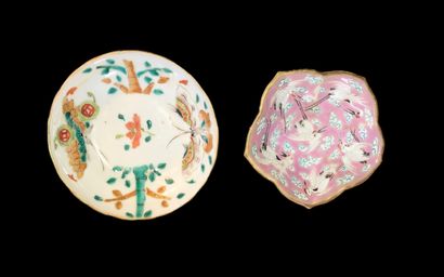 Lot de deux porcelaines, comprenant une coupe...