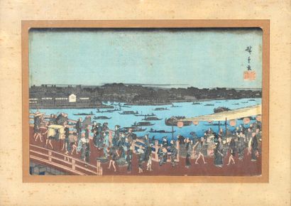 Hiroshige (1797-1858)
Deux estampes Oban...