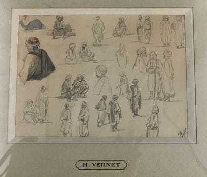 Horace VERNET (1789–1863)
Etude d'arabes...