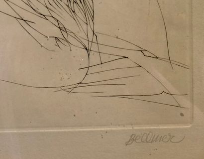 Hans BELLMER (1902 - 1975) 
Visage à la rose...