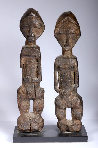 Couple de statuettes Baoule, Côte d’Ivoire
Bois...
