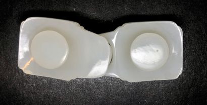 Boucle de ceinture en jade blanc, à décor...